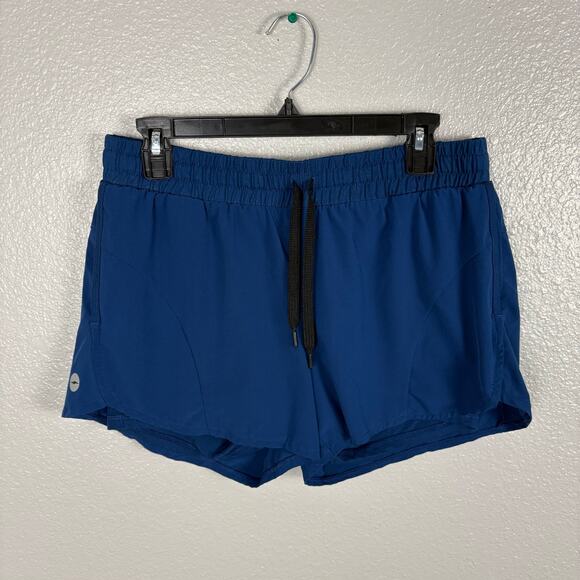 Approx Size M Blue Drawstring Lightweight Workout Shorts Lining Stretch Built In - Picture 1 of 5